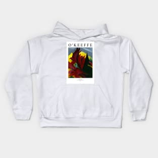 High Res Georgia O'Keeffe Painting Red Maple 1922 Kids Hoodie